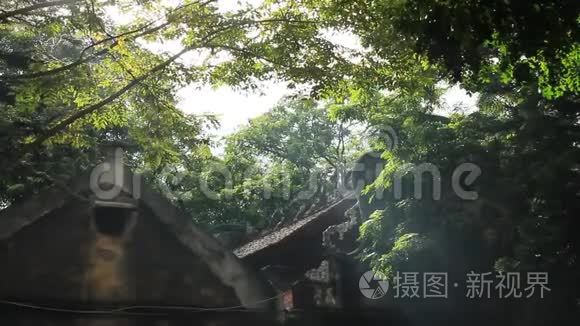 亚洲的寺庙场景视频