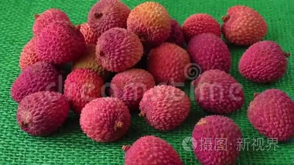 提供美味新鲜的荔枝异国水果视频