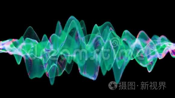 活跃的神经元网络活动与颜色变化的突触.短视频