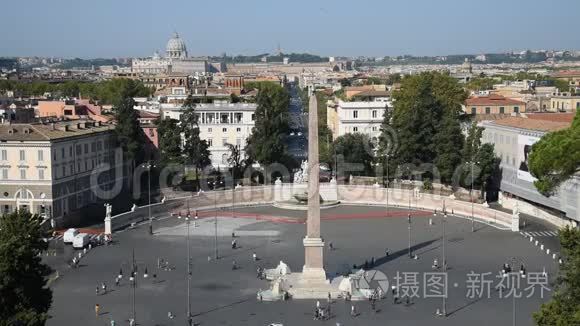 罗马人民广场和狮子广场视频