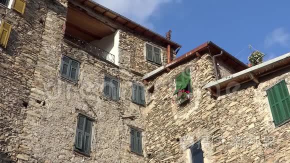 意大利利古里亚的旧石屋视频