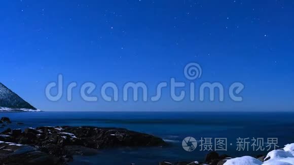 夜空中北极光的高清时间流逝