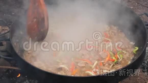 阿根廷美食的典型菜盘视频