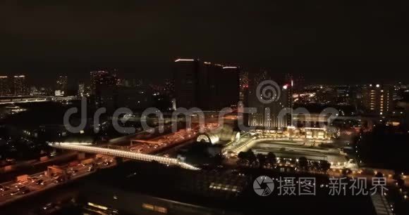 东京阿里阿克市区的夜景视频