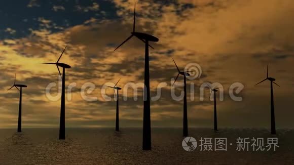 海上风能涡轮机视频