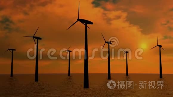 海上风能涡轮机视频