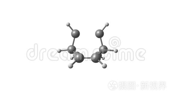 旋转分离的桶烯分子视频视频