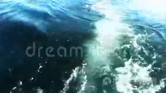 水中涡轮叶轮的湍流视频