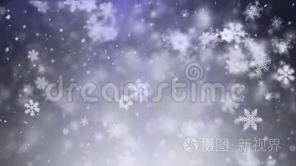 圣诞运动背景蓝色主题与雪灯在优雅