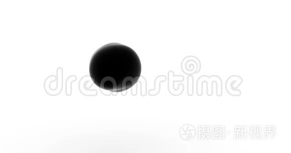 黑色3d流体漂浮形状镜头