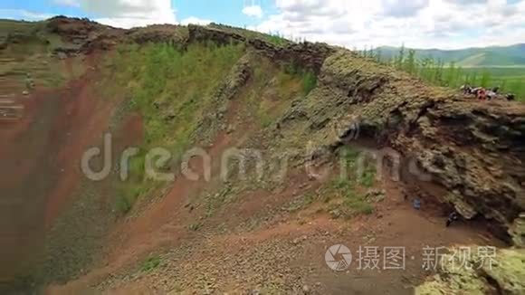 火山口全景视频