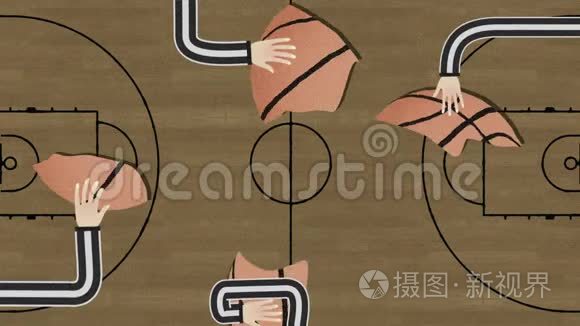 长手组装篮球削球复古风格视频
