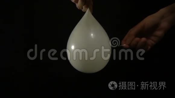 水气球使用针式慢速高清视频