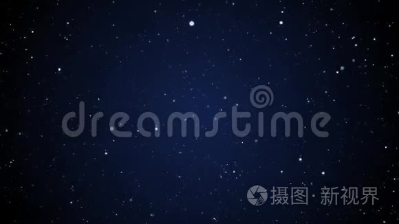 移动星运动粒子背景暗蓝梯度视频