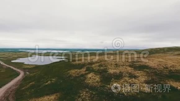空中无人机顶景库尔斯基半岛