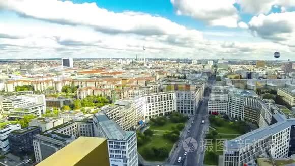 德国柏林中心的鸟瞰图视频