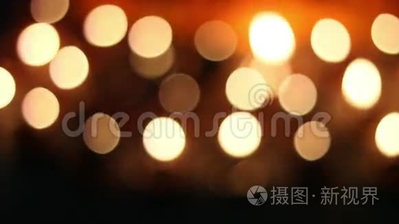 印度传统节日的油灯照明视频