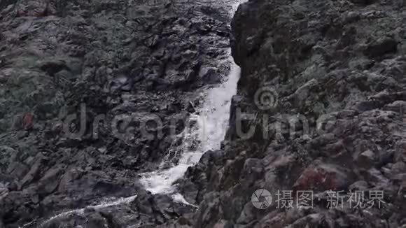 赫瓦斯火山和河流坠落视频