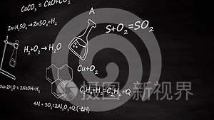 抽象数字空间中输入公式的动画视频