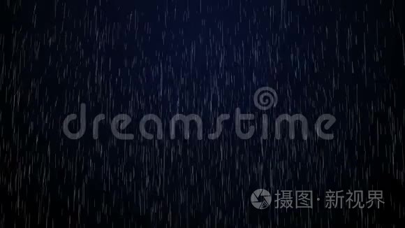 落在雨滴上的动画实时显示黑色