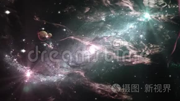 星系和恒星的动画