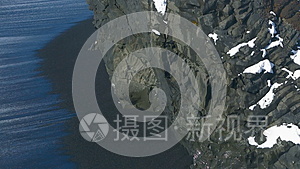 冰岛维克黑沙滩海岸的海浪视频