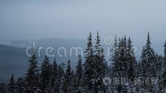 强烈的冬季暴风雪视频