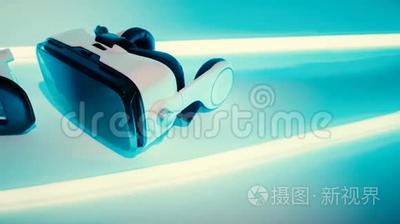 高科技虚拟现实眼镜创意概念视频