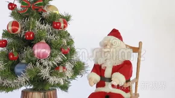 两个圣诞老人喜欢圣诞节视频