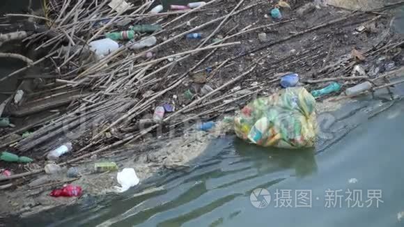 欧洲河流重水污染场景视频