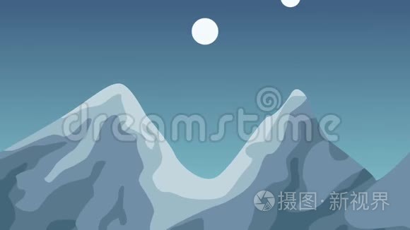 山区冬季高清动画视频