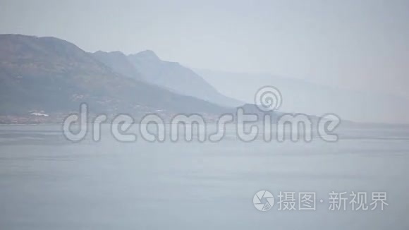 克罗地亚山区美丽的海景视频