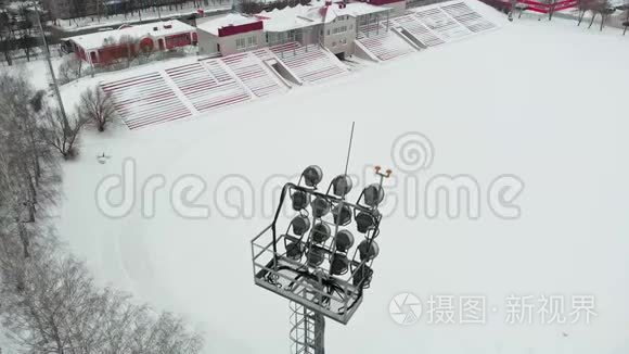 室外体育场航拍视频.