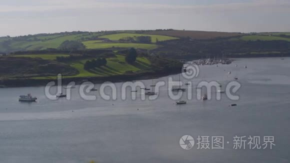 通往大海的河流全景拍摄视频