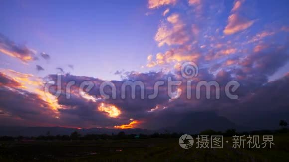 云景时光流逝夜空