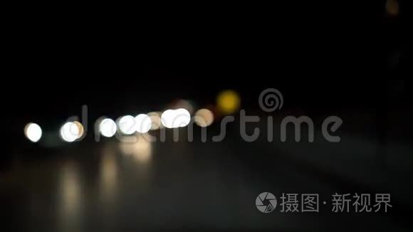 分散了夜间交通灯视频
