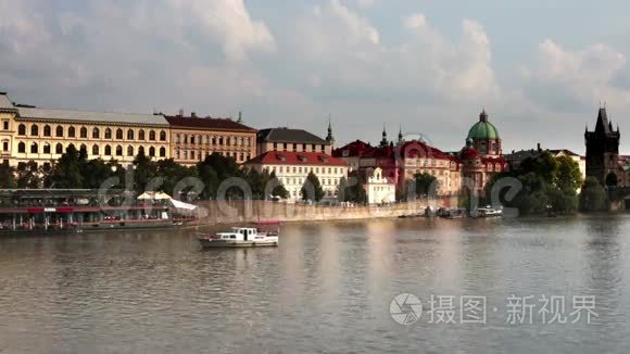 布拉格-捷克共和国的老城区、Vltava河岸和查尔斯桥