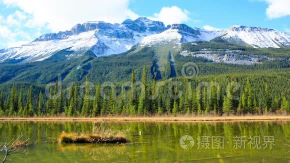 安静而风景如画的加拿大湖视频