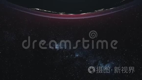 地球轨道银河系卫星视图