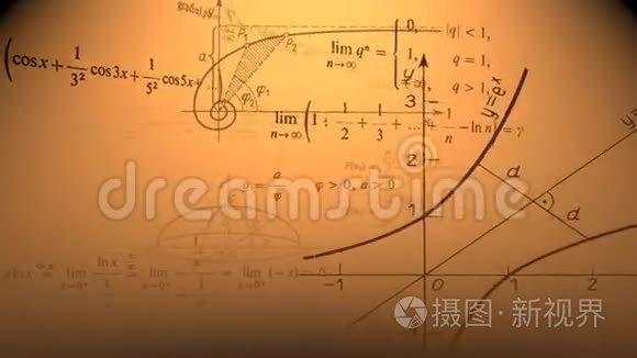 飞行的数学公式和图形.. 可循环使用。