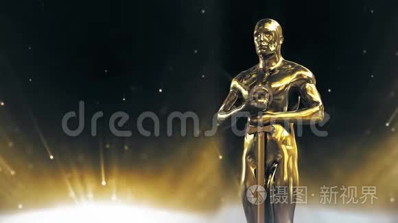 颁奖典礼以标题文字提名为背景视频