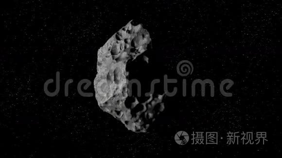 小行星在太空中飞行视频