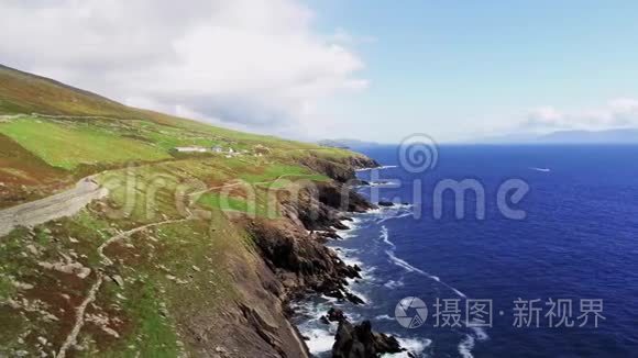 爱尔兰西海岸美丽的丁格尔半岛视频