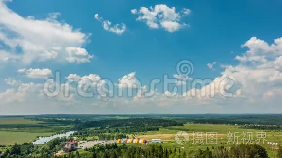 美丽的时光流逝在敏锐的夏季景观视频循环