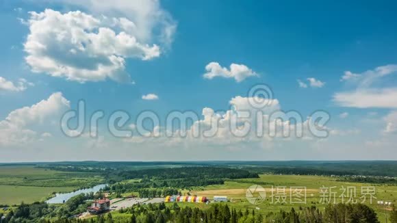 美丽的时光流逝在敏锐的夏季景观视频循环