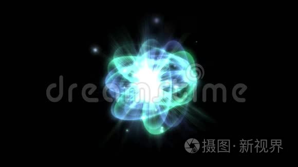4k科技能量辐射射线涟漪星爆，粒子烟花。