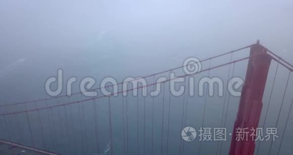 金门大桥空中日落景观视频