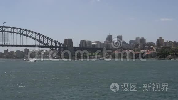 悉尼港大桥和船只视频