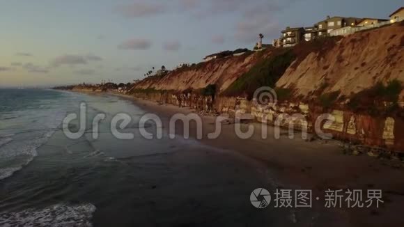 美国加州冲浪和海滩场景视频