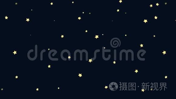 星夜上的动画卡通火星和土星